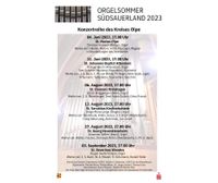 Konzerttermine Orgelsommer S&uuml;dsauerland 2023